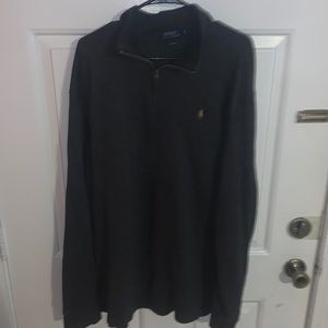 Polo Ralph Lauren Quarter Zip Gray Estate Rib Jacket